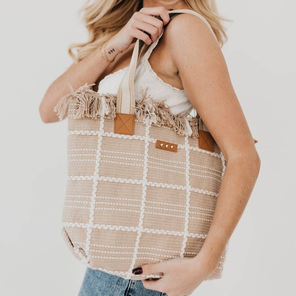 Fae Fringe Tote Bag | Tan